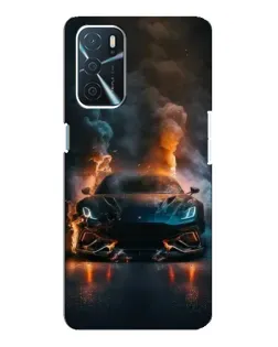 Чехол для OPPO A16 с картинкой «Lamborghini дымная эстетика»