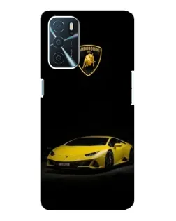 Чехол для OPPO A16 с картинкой «Lamborghini желтый акцент»