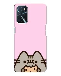 Чехол для OPPO A16 с картинкой «Pusheen и печенье»