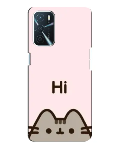 Чехол для OPPO A16 с картинкой «Пушин говорит Hi»