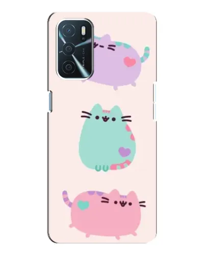 Чехол для OPPO A16 с картинкой «Pusheen трио»