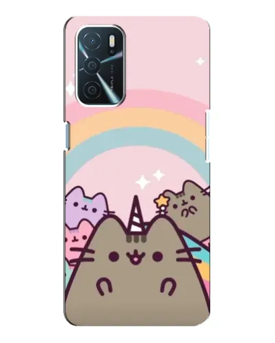 Чехол для OPPO A16 с картинкой «Единорог Pusheen»