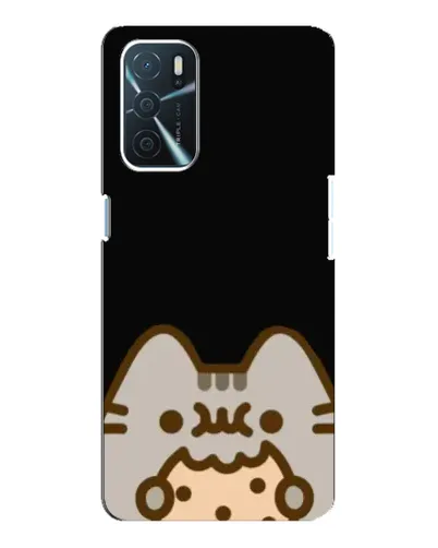 Чехол для OPPO A16 с картинкой «Пушин на черном»