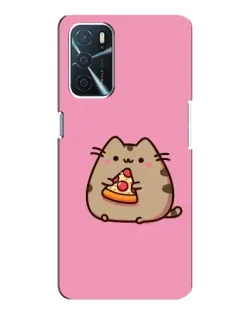 Чехол для OPPO A16 с картинкой «Пушин с пиццей»