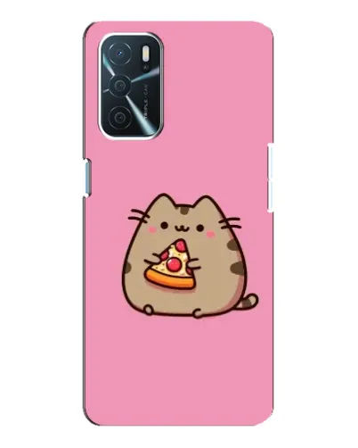 Чехол для OPPO A16 с картинкой «Пушин с пиццей»