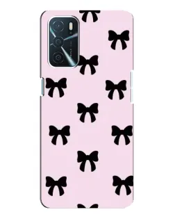 Чохол для OPPO A16 з картинкою «Чорні банти Coquette»