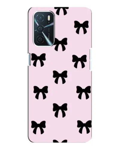 Чохол для OPPO A16 з картинкою «Чорні банти Coquette»