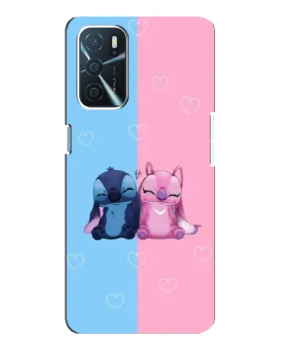 Чохол для OPPO A16 з картинкою «Stitch та Angel Love»
