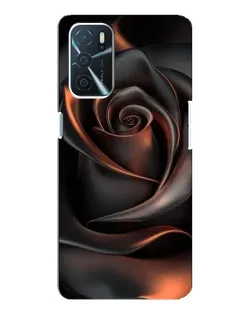 Чохол для OPPO A16 з картинкою «Шовкова чорна троянда»