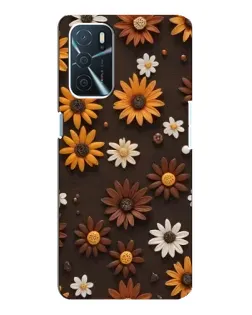 Чохол для OPPO A16 з картинкою «Візерунок з маленьких соняшників»
