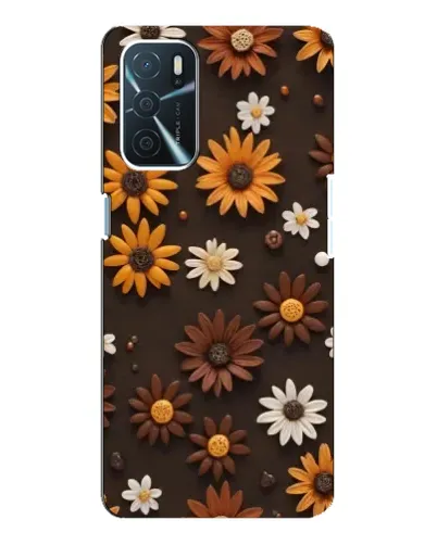 Чохол для OPPO A16 з картинкою «Візерунок з маленьких соняшників»
