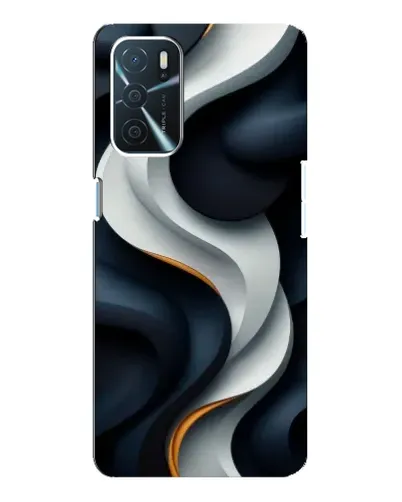 Чохол для OPPO A16 з картинкою «Об'ємні чорно-білі стрічки» Чохол для OPPO A16 з картинкою «Об'ємні чорно-білі стрічки»