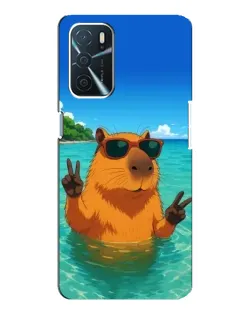 Чехол для OPPO A16 с картинкой «Морская капибара»