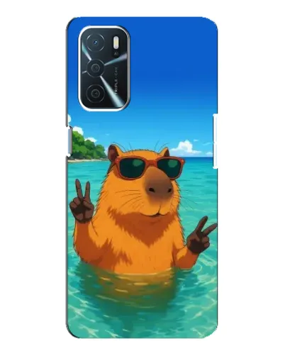 Чехол для OPPO A16 с картинкой «Морская капибара»
