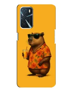 Чехол для OPPO A16 с картинкой «Капибара на отдыхе»