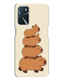 Чехол для OPPO A16 с картинкой «Башня из капибар»