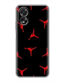 Чехол для OPPO A17 с картинкой «Jordan Red Pattern»