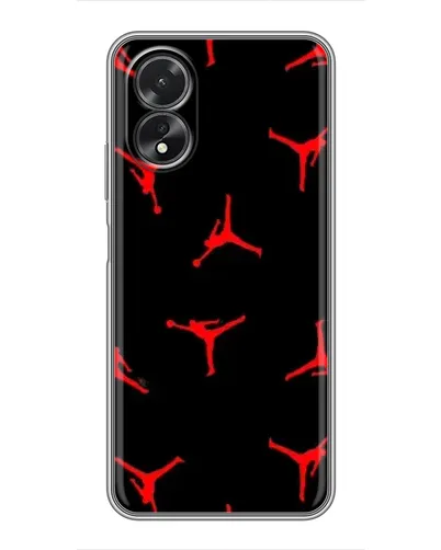 Чехол для OPPO A17 с картинкой «Jordan Red Pattern»
