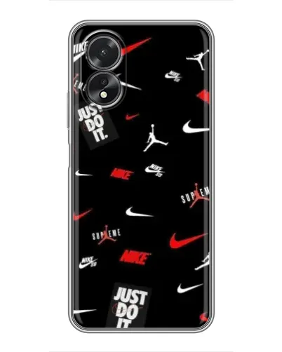 Чехол для OPPO A17 с картинкой «Nike Mix Pattern»