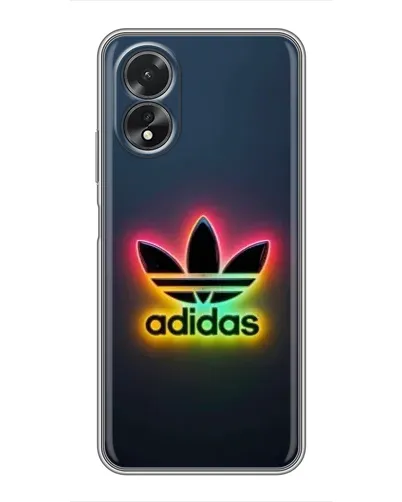 Чехол для OPPO A17 с картинкой «Неоновый Adidas»
