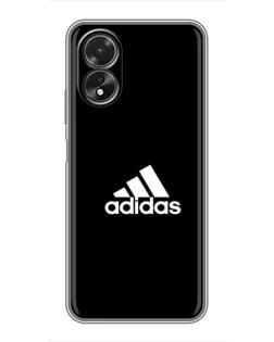 Чехол для OPPO A17 с картинкой «Черная классика Adidas»