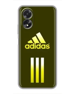 Чехол для OPPO A17 с картинкой «Оливковый градиент Adidas»