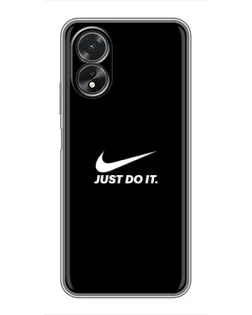 Чехол для OPPO A17 с картинкой «Минимализм от Nike» Чехол для OPPO A17 с картинкой «Минимализм от Nike»