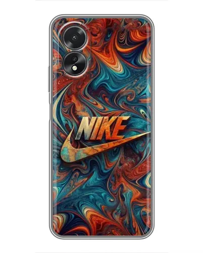 Чохол для OPPO A17 з картинкою «Nike в абстракції»