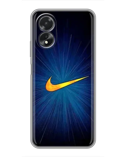 Чехол для OPPO A17 с картинкой «Синий пульс Nike» Чехол для OPPO A17 с картинкой «Синий пульс Nike»
