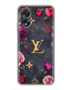 Чехол для OPPO A17 с картинкой «Цветочный Louis Vuitton»