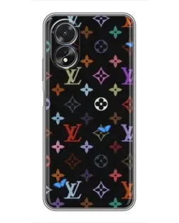 Чехол для OPPO A17 с картинкой «Цветная монограмма LV»