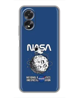 Чохол для OPPO A17 з картинкою «NASA — місячна місія»