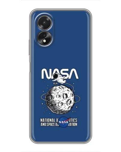 Чохол для OPPO A17 з картинкою «NASA — місячна місія»