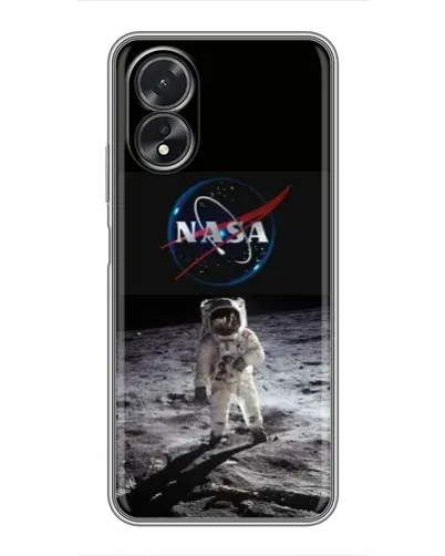 Чохол для OPPO A17 з картинкою «Астронавт на Місяці»