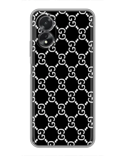 Чехол для OPPO A17 с картинкой «Gucci — сетчатый паттерн»