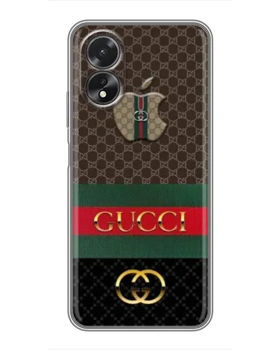 Чехол для OPPO A17 с картинкой «Gucci — брендированный десерт»