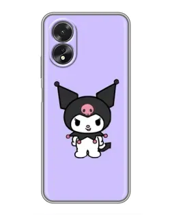 Чехол для OPPO A17 с картинкой «Kuromi — нежный фиолетовый»
