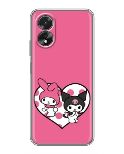 Чехол для OPPO A17 с картинкой «Kuromi и My Melody»