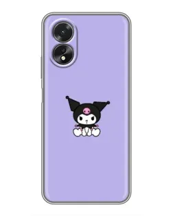Чехол для OPPO A17 с картинкой «Kuromi — фиолетовый минимализм»