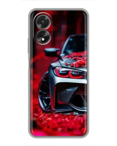 Чехол для OPPO A17 с картинкой «Спортивная BMW и цветы» Чехол для OPPO A17 с картинкой «Спортивная BMW и цветы»