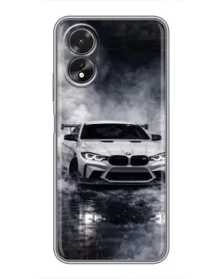 Чехол для OPPO A17 с картинкой «BMW сквозь туман»