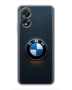 Чехол для OPPO A17 с картинкой «Логотип BMW — минимализм»