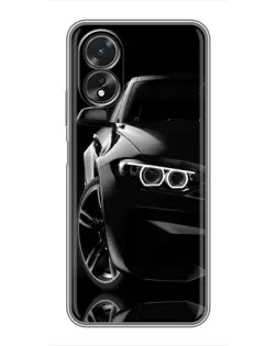 Чехол для OPPO A17 с картинкой «Черная BMW — профиль» Чехол для OPPO A17 с картинкой «Черная BMW — профиль»