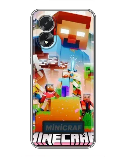 Чехол для OPPO A17 с картинкой «Minecraft герои игры»