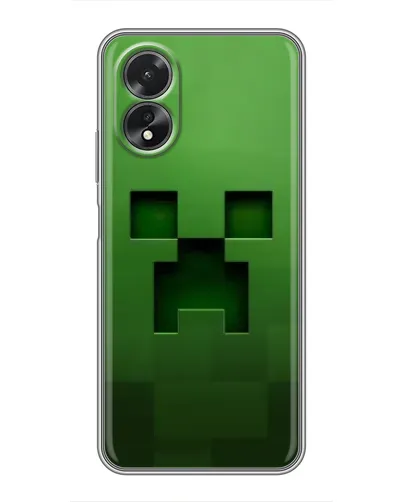 Чехол для OPPO A17 с картинкой «Крипер микро-дизайн»