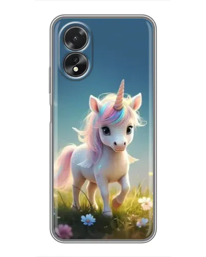 Чехол для OPPO A17 с картинкой «Единорог на поляне» Чехол для OPPO A17 с картинкой «Единорог на поляне»
