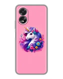 Чехол для OPPO A17 с картинкой «Сказочный единорог»