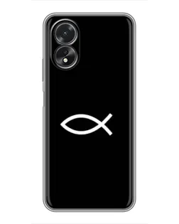 Чехол для OPPO A17 с картинкой «Символ рыбы Jesus»