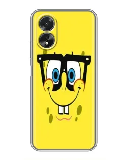 Чехол для OPPO A17 с картинкой «Минималистичный Спанч Боб»