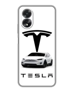 Чехол для OPPO A17 с картинкой «Tesla White Style»